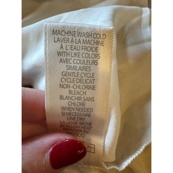 Max Studio Dress Women Large Ivory Floral Fit And Flare Flutter Sleeve NWT Boho - Picture 13 of 14